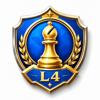 Level 4 badge: a golden bishop