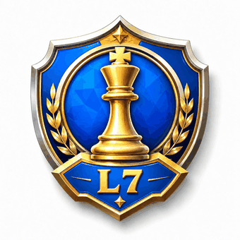 Level 7 badge: a golden king